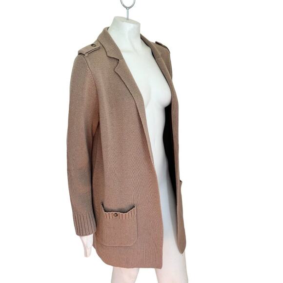 NWT TALBOTS Wool Blend Notch Collar Cardigan in English Toffee SZ L - Picture 6 of 12